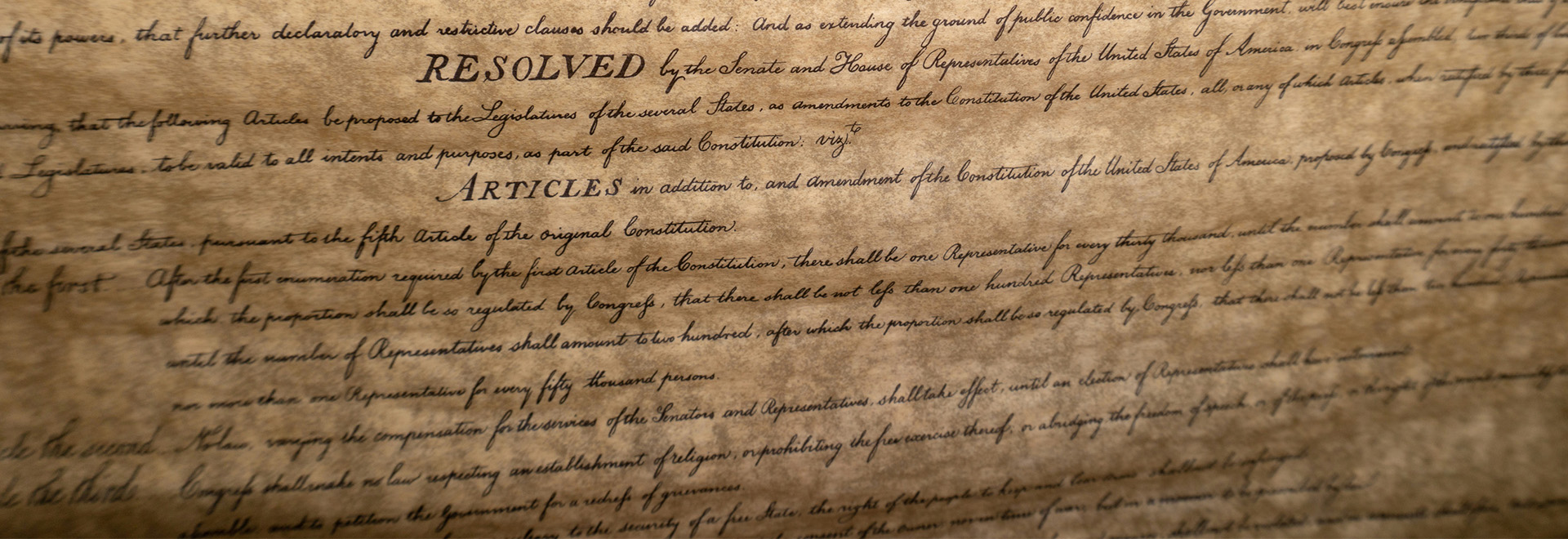 Bill of rights United states vintage document