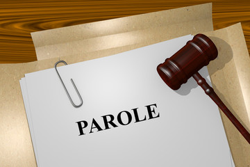 parole paper with gavel