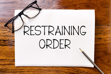 paper that says restraining order